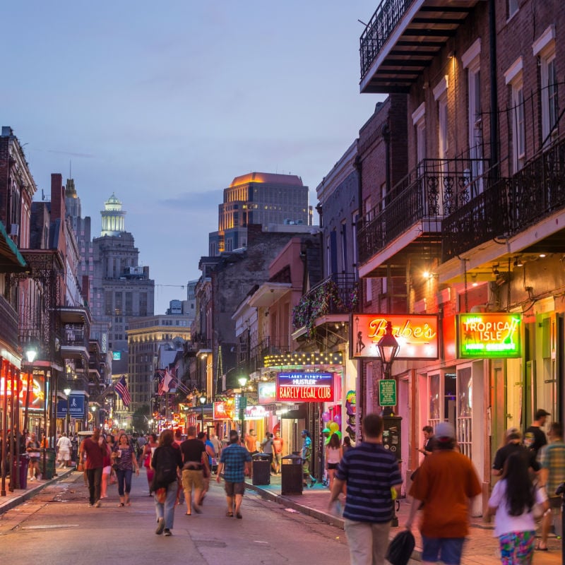 Busy Street in New Orleans