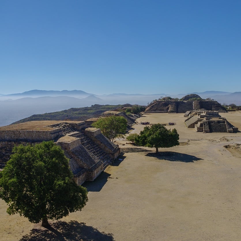 Monte Alban - the ruins of the Zapotec civilization in Oaxaca, Mexico