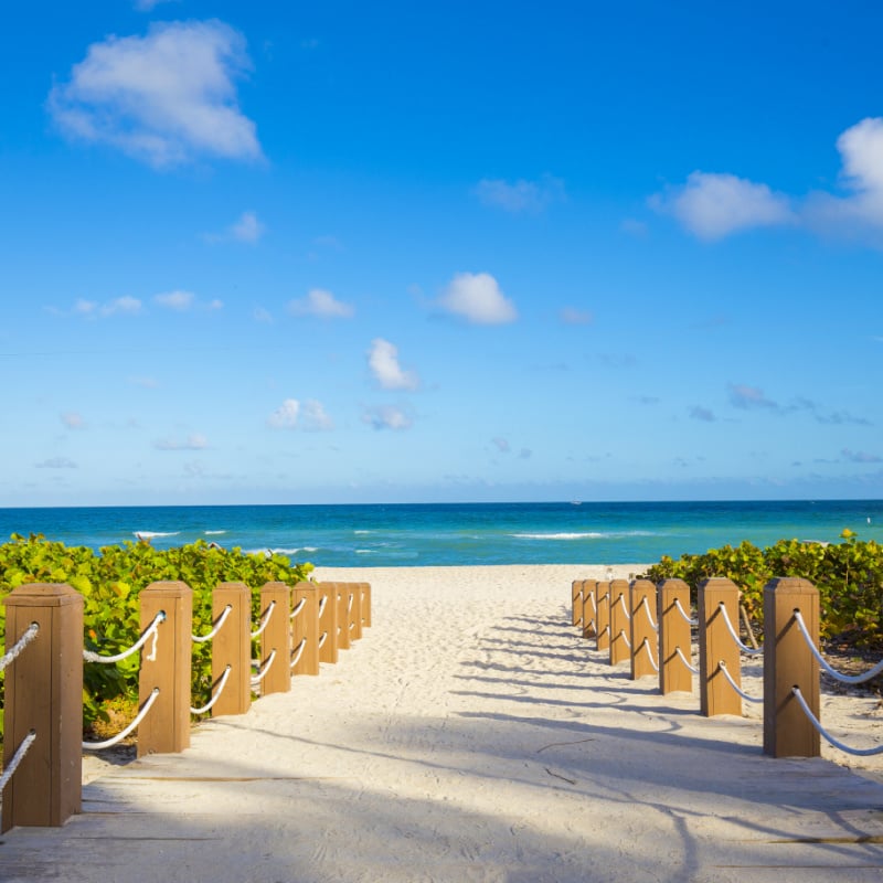 walkway to South Beach, Florida