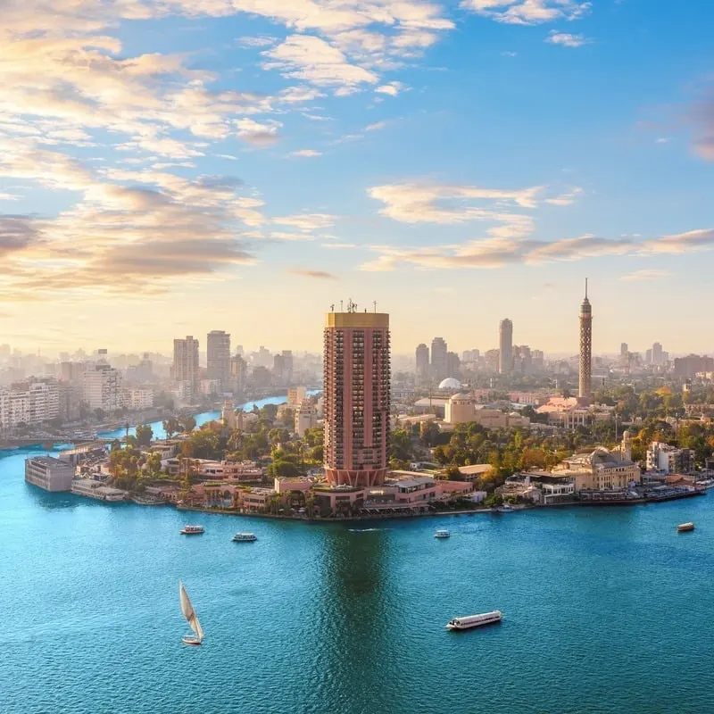 Aerial View Of Cairo, The Capital Of Egypt, North Africa