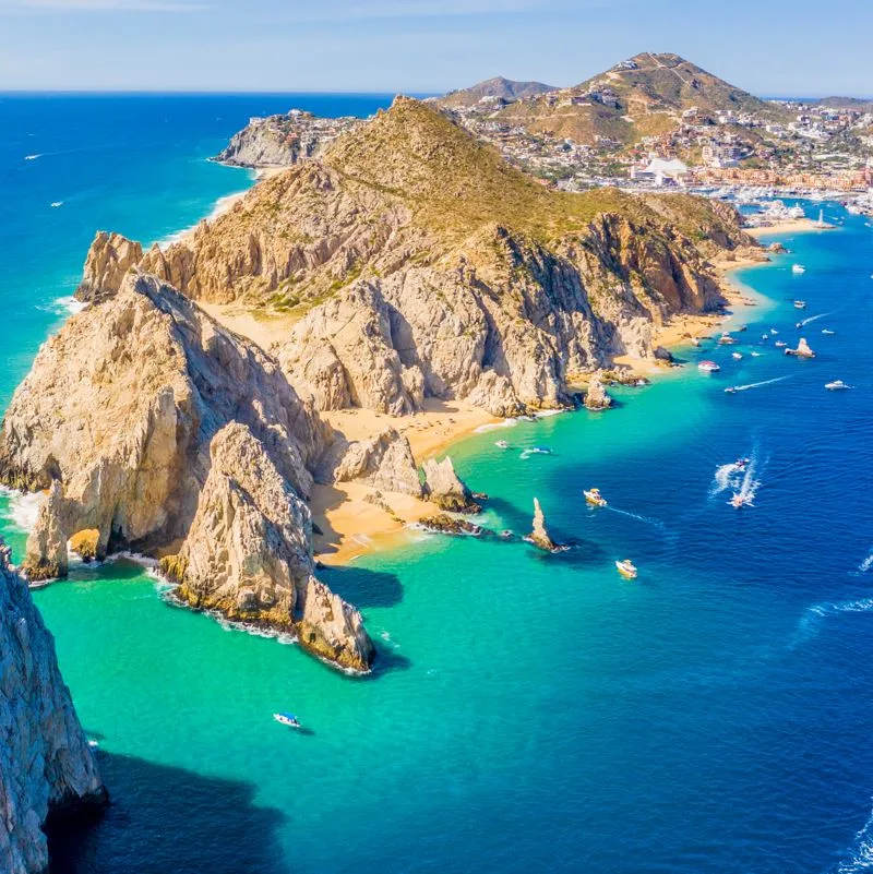 Aerial view of Los Cabos Arch