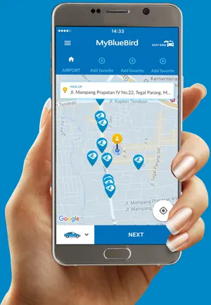 Blue Bird Taxi App in Bali