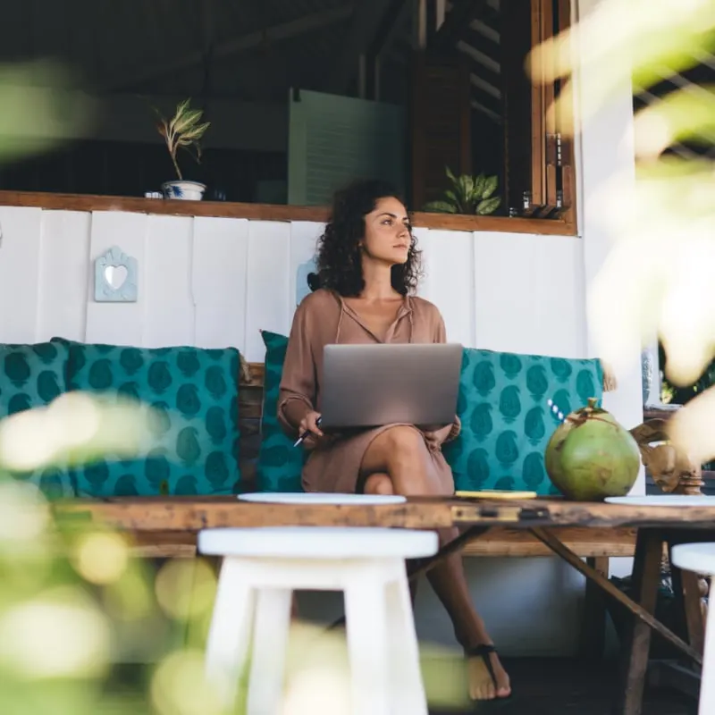 Digital Nomad with Laptop