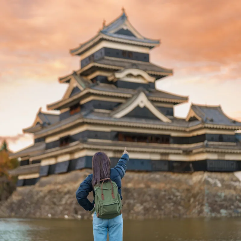 female solo traveler in japan