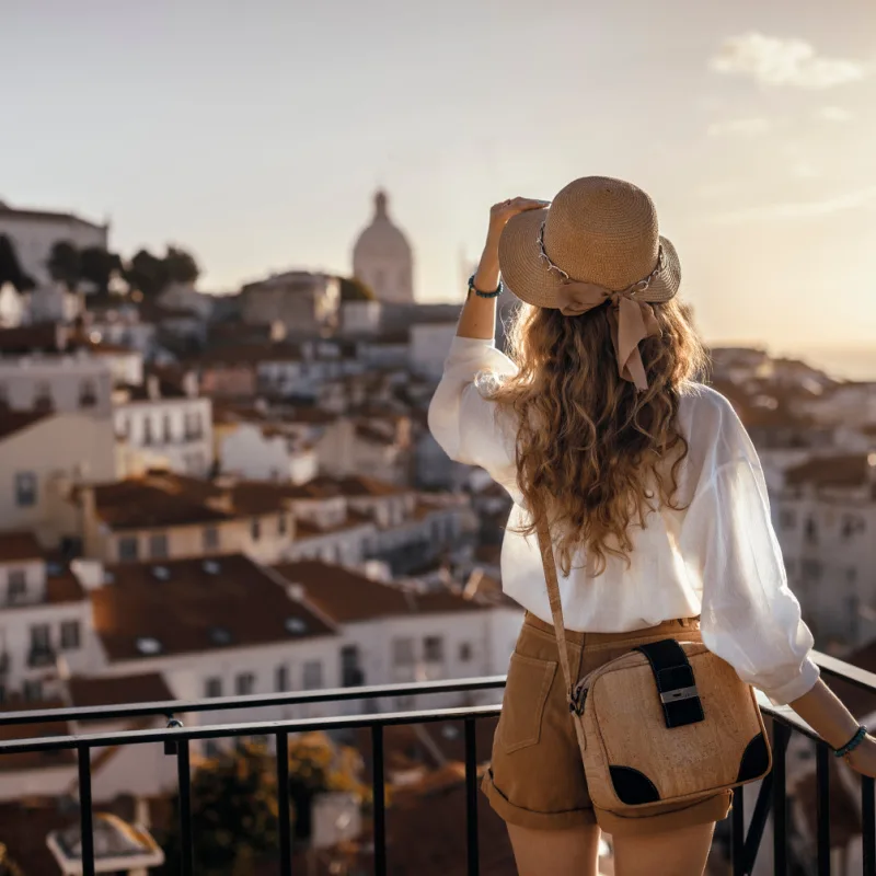female tourist in valletta