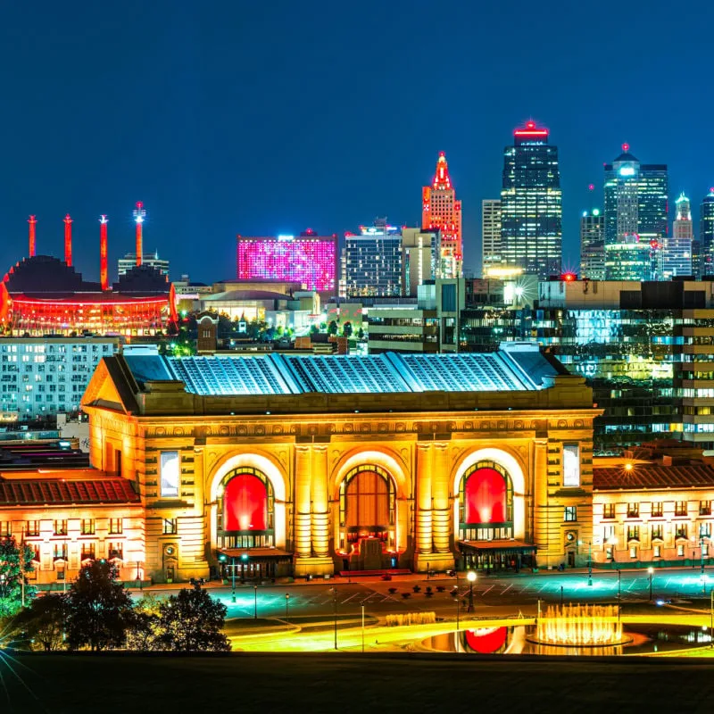kansas city viewed from liberty memorial park