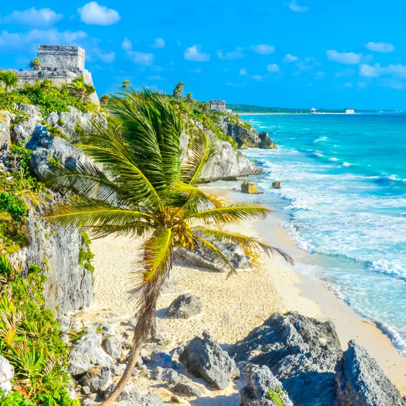 Mayan ruins of Tulum beach
