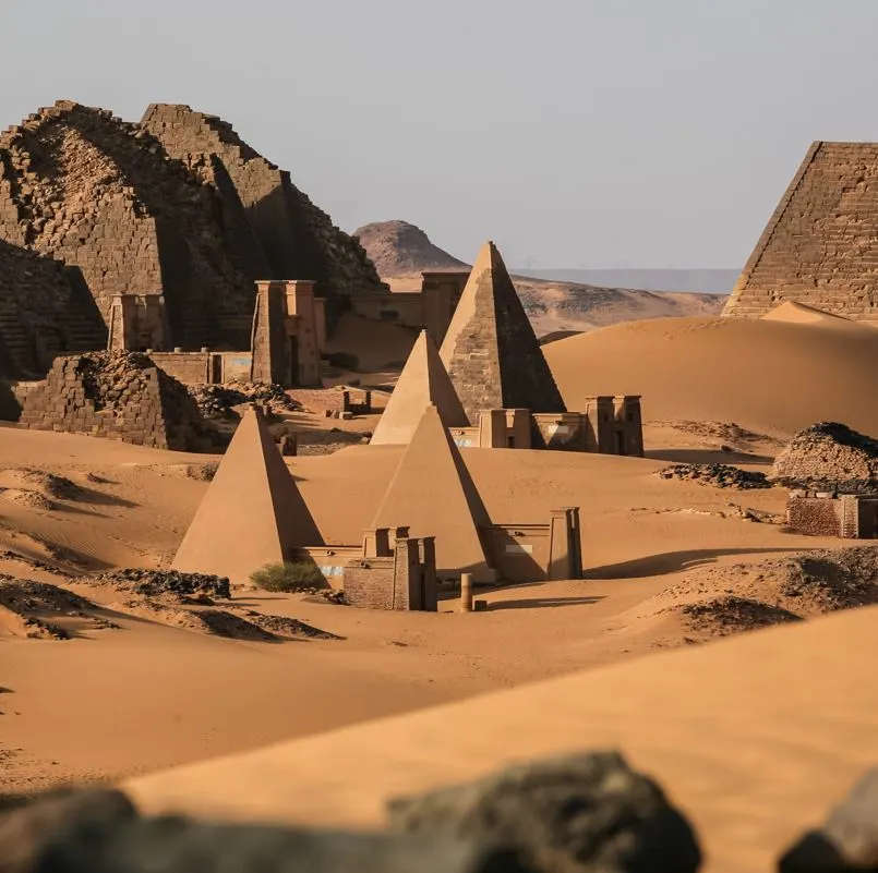 Meroe Pyramids in Sudan