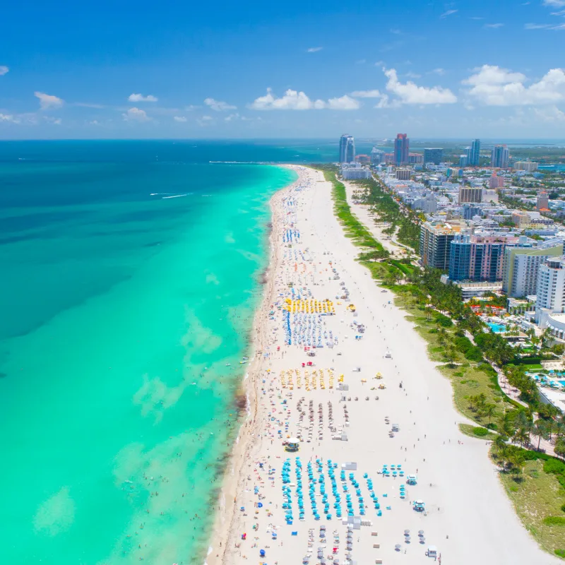 Aerial view of Miami Beach
