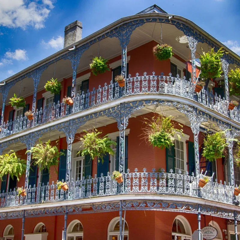 Old New Orleans Building with Balconies