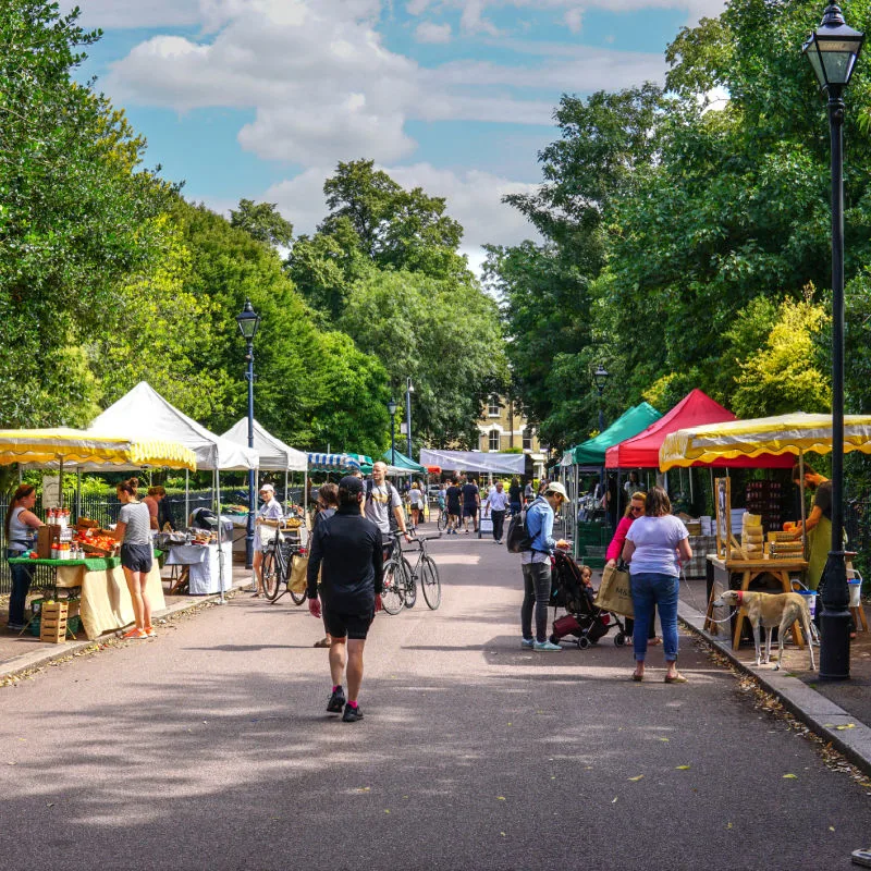 Outdoor farmer's market