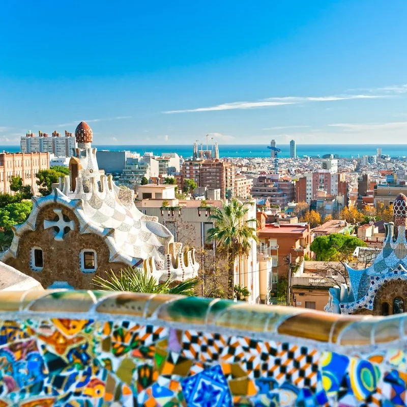 Park Guell in Barcelona, Spain