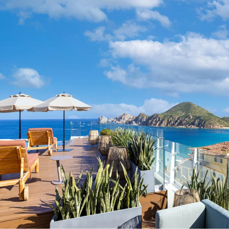 Patio overlooking Los Cabos beach