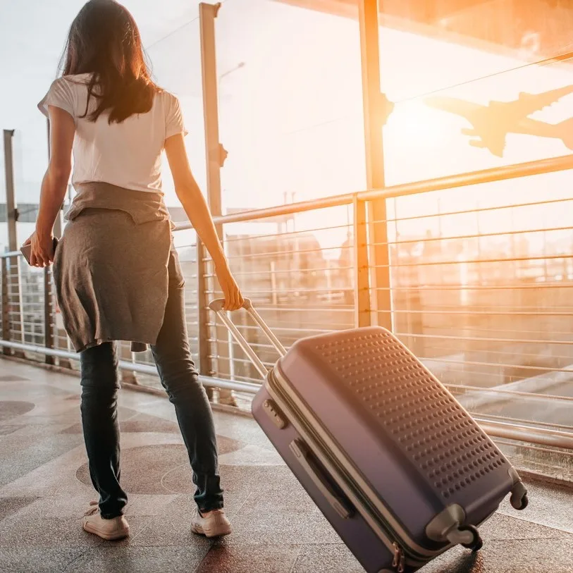 Traveler at airport