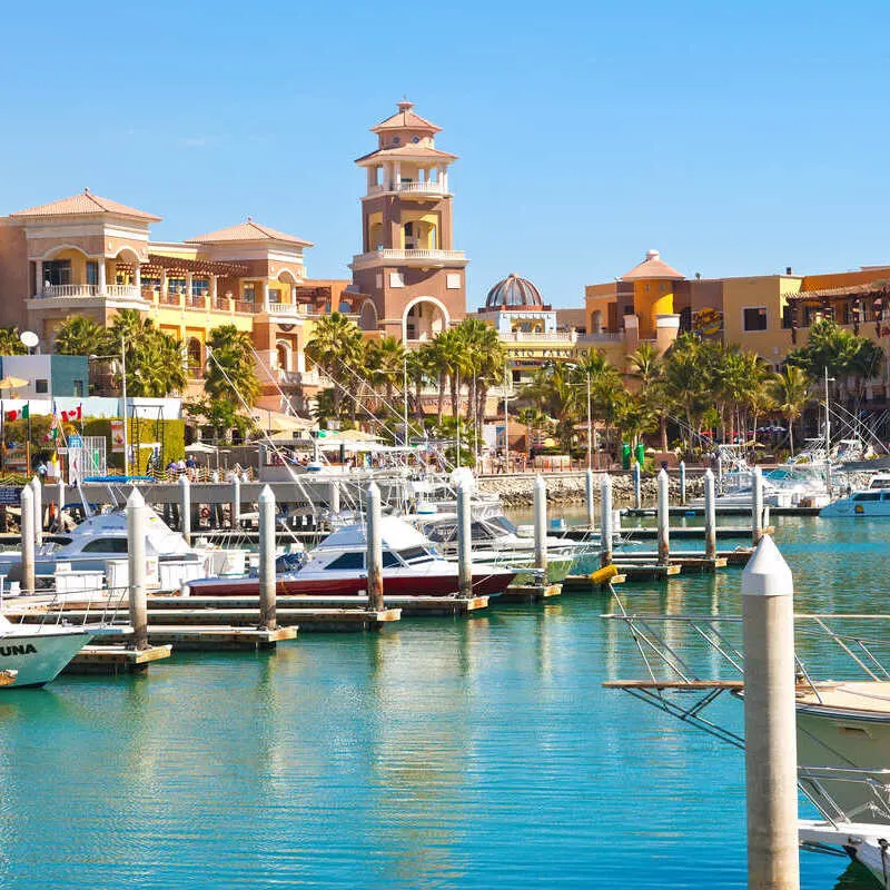 The Developed Port Of Cabo San Lucas In Mexico, Baja California Sur, Latin America