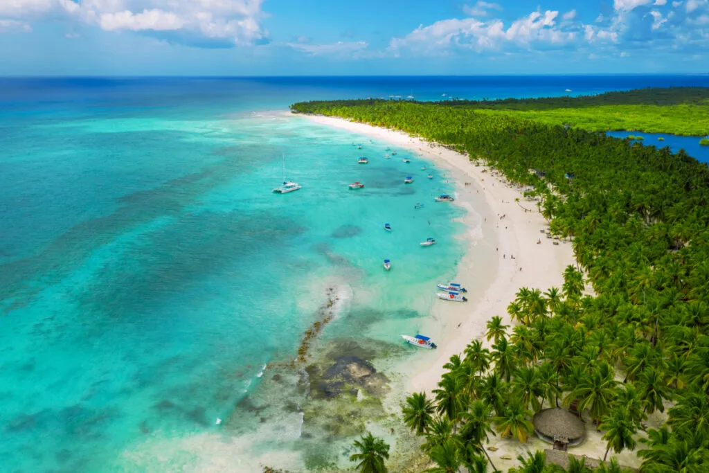 saona island on beautiful day
