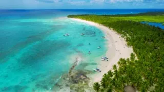 saona island on beautiful day