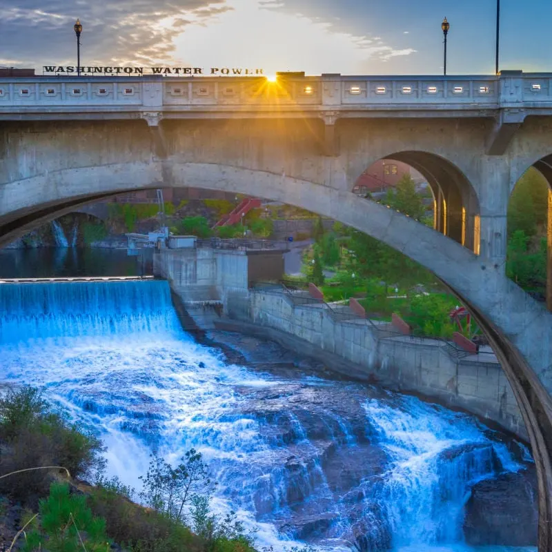 Urban waterfall Spokane, WA