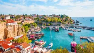 View Of Antalya Old Town Kaleici, Antalya, Turkey