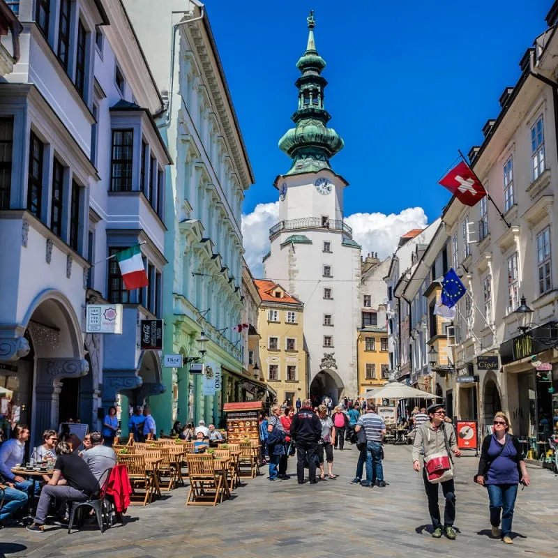 bratislava street in europe