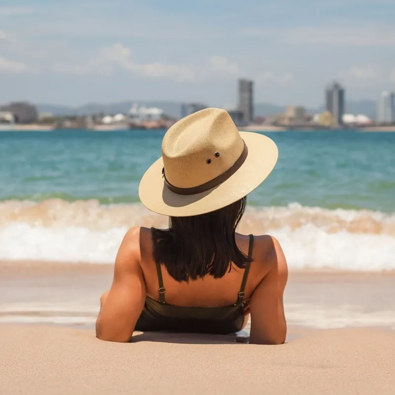 Young Woman Lying At The Beach In Mazatlan, Sinaloa, Mexico, Pacific Coast